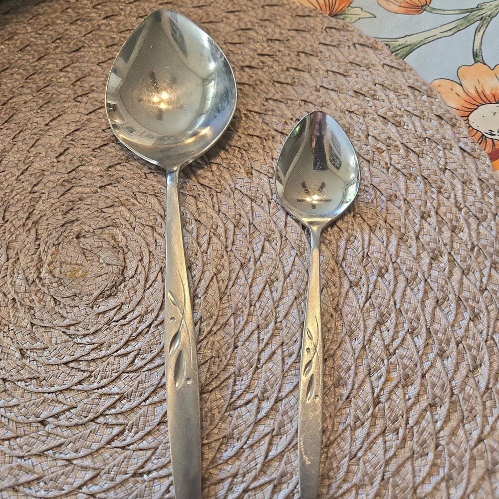 Oneida WILL O' WISP Heirloom Stainless Flatware 1 Serving Spoon, 1 Tablespoon
